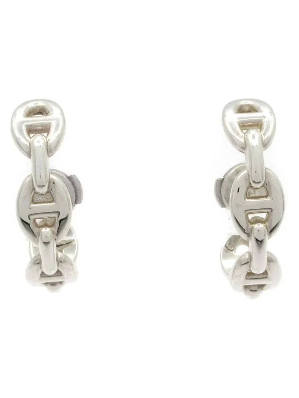 Hermes Earrings Chaine D'ancre Silver